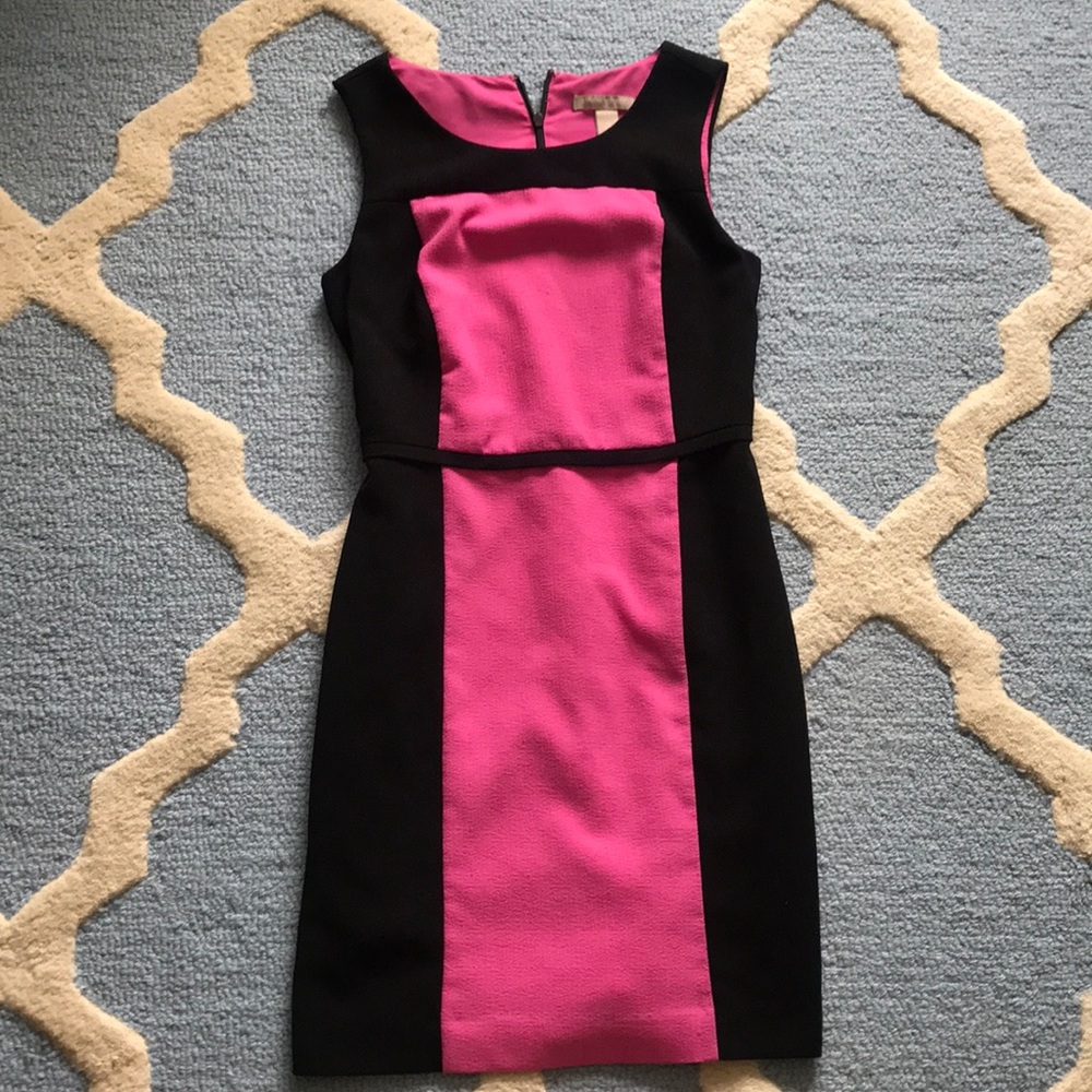 Banana Republic Black and Pink Shift Dress